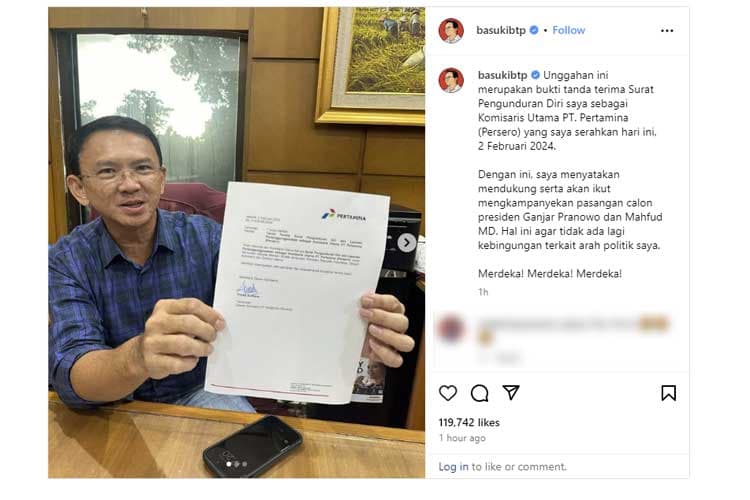 Mundur dari Pertamina, Basuki Tjahaja Purnama Langsung Dukung Ganjar Pranowo dan Mahfud MD