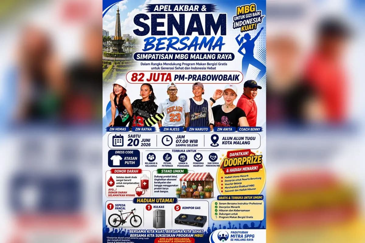 Ribuan Warga Malang Raya Siap Gelar Apel Akbar Dukung MBG Berlanjut