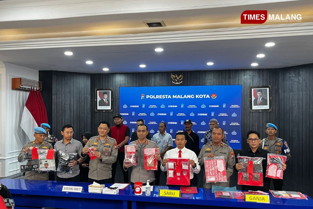 Polresta Malang Kota Sukses Bongkar Pasar Gelap Peredaran Narkoba, Sita 1,3 kg Sabu